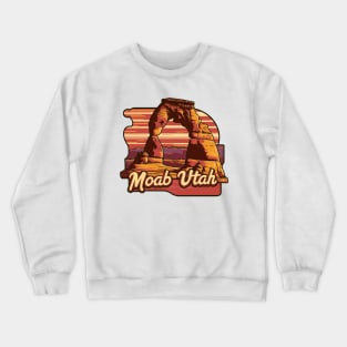 Moab Utah Arches Vintage Sunset Crewneck Sweatshirt